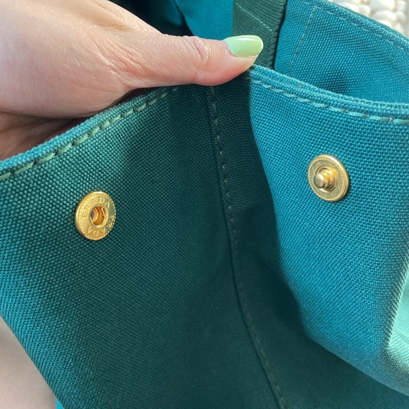 Prada Green Canapa GM w/ Strap - Picture 7 of 17